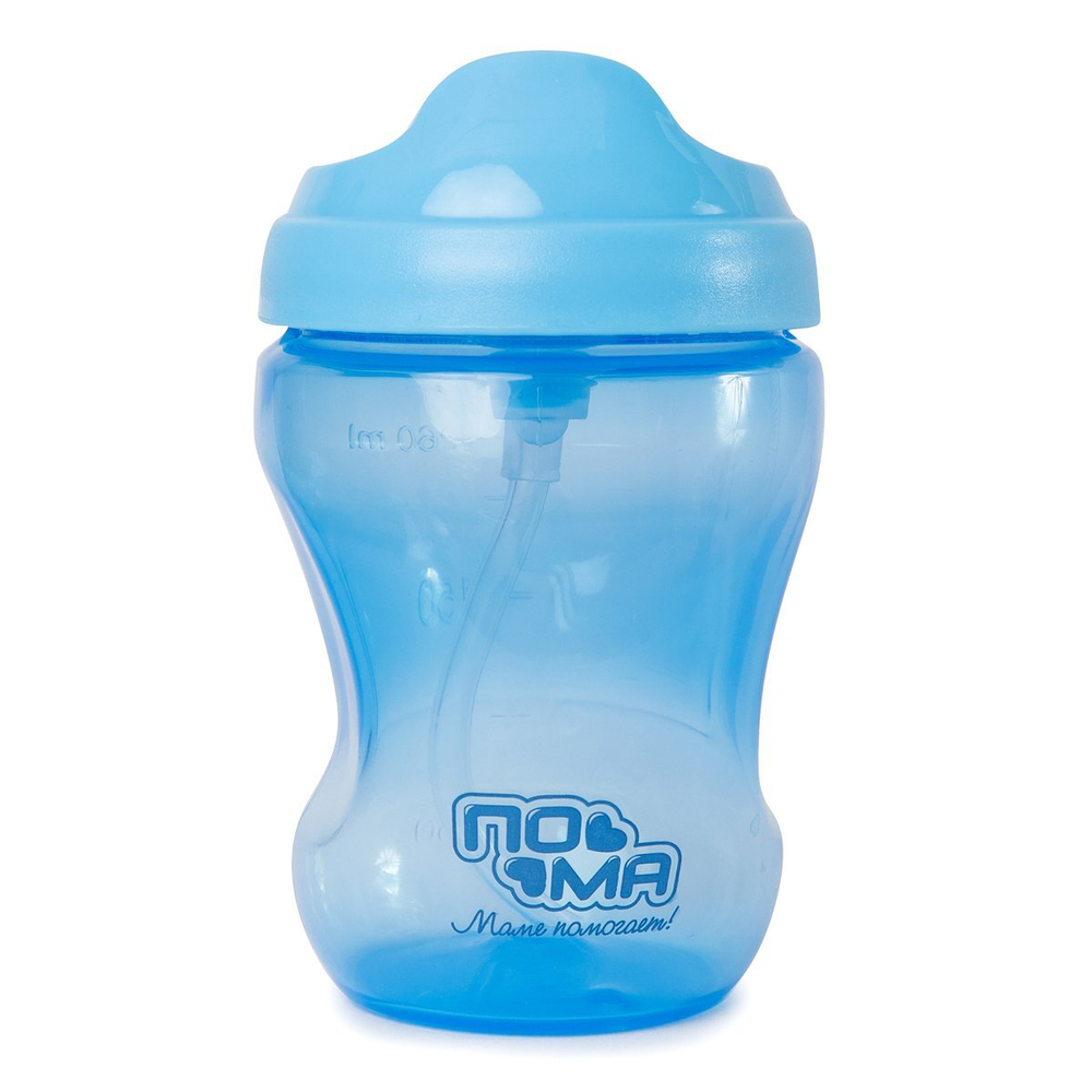 Поильник "Спортивный" 260 мл. ПОМА 1 шт. с 12 месяцев, голубой