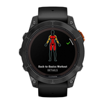 Спортивные часы Garmin fenix 7 Pro Solar Edition, 47 мм, чёрный силиконовый ремешок Сланцево-серый безель из нержавеющей стали, дисплей Solar со стеклом Power Glass. Ремешок с классической застёжкой — на запястье обхватом 125–208 мм
