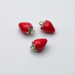 Подвеска Клубника, цвет золото, размер 11*7 мм, цена за 1 шт
