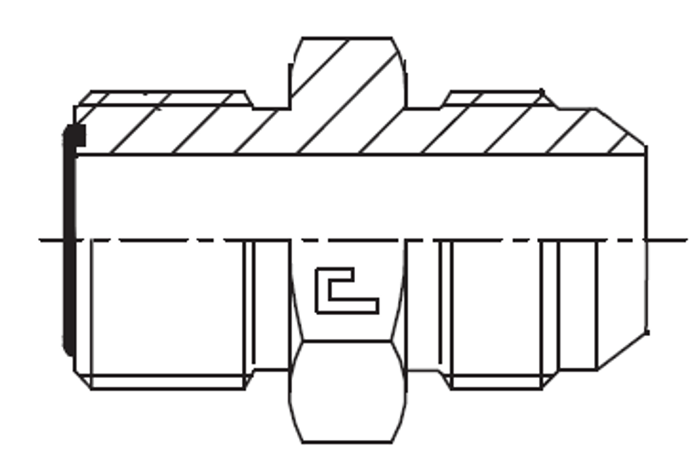 Адаптер AS D08-10 ORFS 11/16 - JIC 1/2