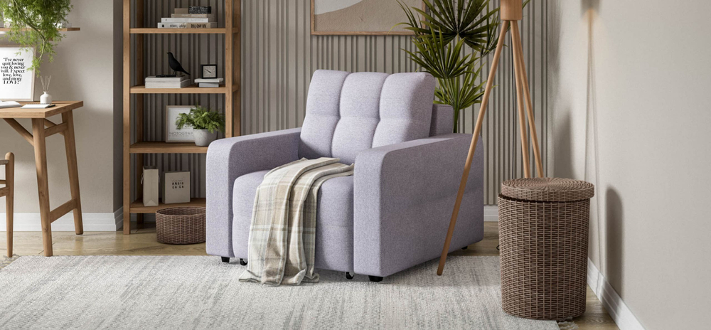 Денди кресло-кровать Рогожка Мальмо платина