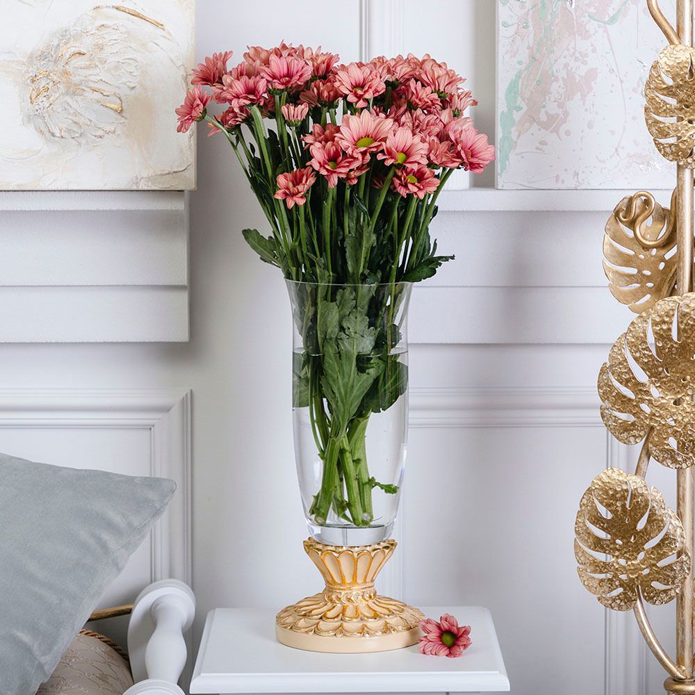 Ваза для цветов Классика с чашей Аура Айвори