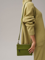 Кожаная сумка Deboro 3017 зеленый бамбук