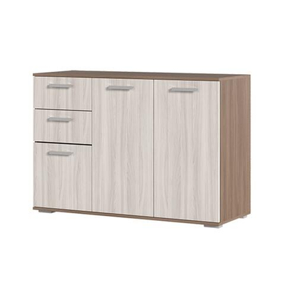 К-3 Комод 2 ящика и 3 створки Ясень шимо темный / Ясень шимо светлый