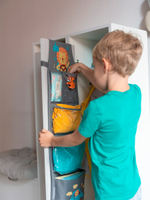 Набор для детского сада: кармашек, коврик, мешок. Львенок в машинке