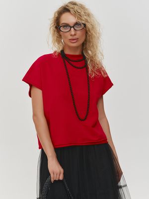 Футболка жилетка, красная