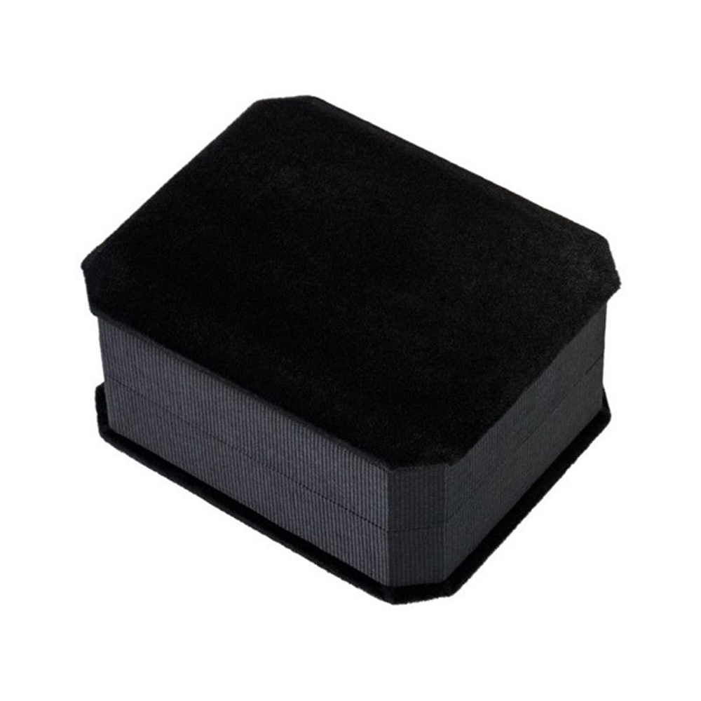 Большая серебристая анальная втулка 8,5см с чёрным кристаллом ToyFa Metal 712009