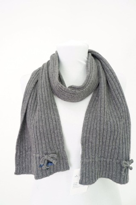 Шарф вязаный серый