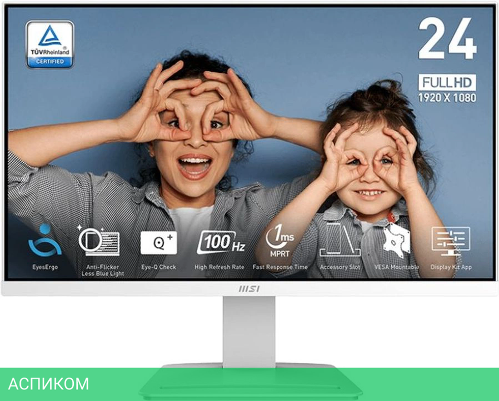 Монитор MSI Pro MP2412W белый (9S6-3BA9CH-072)