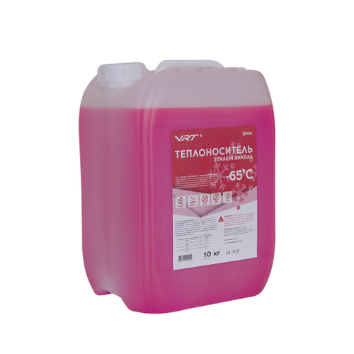 Теплоноситель VRT VR.E.G.10.65 (этиленгликоль, -65 град) 10 кг РОЗОВЫЙ