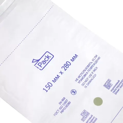 Пакет из влагопрочной бумаги самоклеящийся белый iPACK 150х280 мм 100 шт