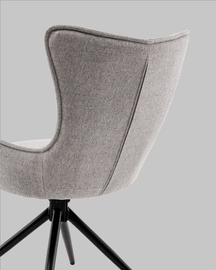 Стул обеденный, крутящийся Irigo, ткань светло-серая