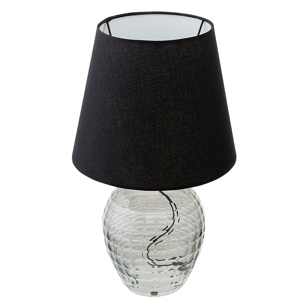 Лампа настольная mirage, D19 см с черным абажуром