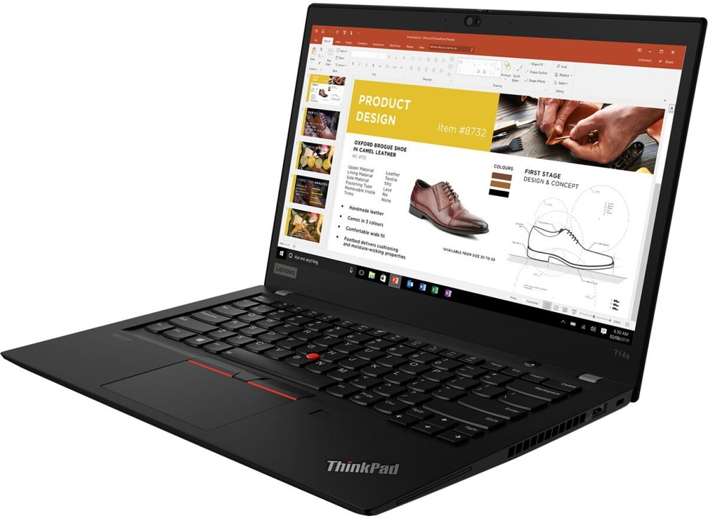 Ноутбук Lenovo ThinkPad T14s Gen 1 / 14;, 1920x1080 (Full HD)/ Intel Core i5 10210U 1600MHz/ On board DDR4 8GB/ SSD 256GB/ Intel UHD Graphics/ Bluetooth/ Wi-Fi/ FPR, SCR/ noDVD/ Чёрный/ Windows 10 Pro/ 20T00015RT