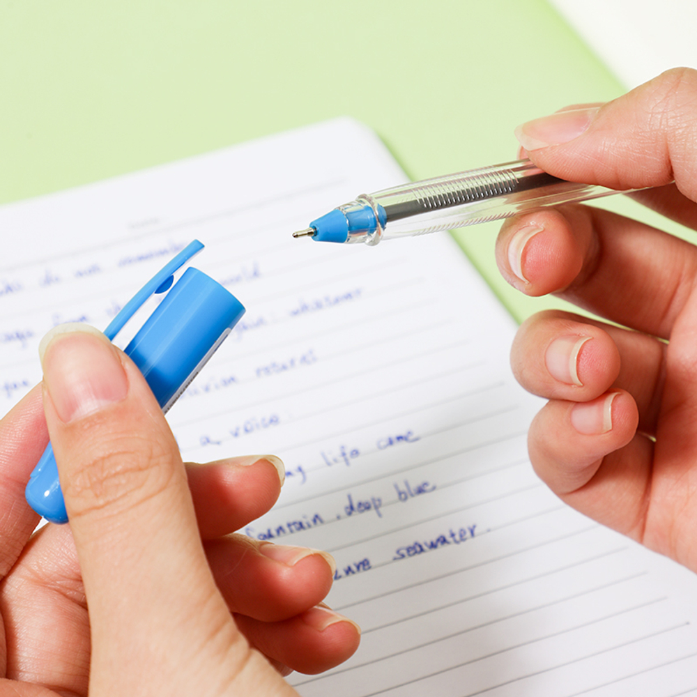 Ручка шариковая DELI "Q98", 1 мм, синяя