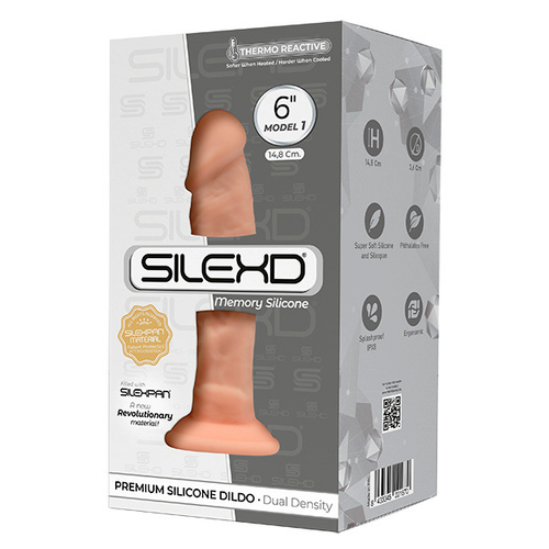 Телесный фаллоимитатор 14,8см на присоске SilexD Premium Silicone Dildo 6" Model 1