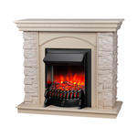 Каминокомплект Real Flame Elford WT с очагом Fobos Lux Black (без пульта)