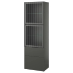 Книжный шкаф - BESTÅ/ BESTА IKEA/ БЕСТА/БЕСТО ИКЕА, 193х60 см, темно-серый