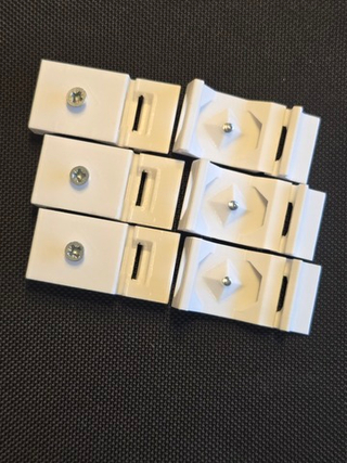 Универсальное крепление для корпусов на динрейку, комплект из 6-ти шт., 3D печать, белый