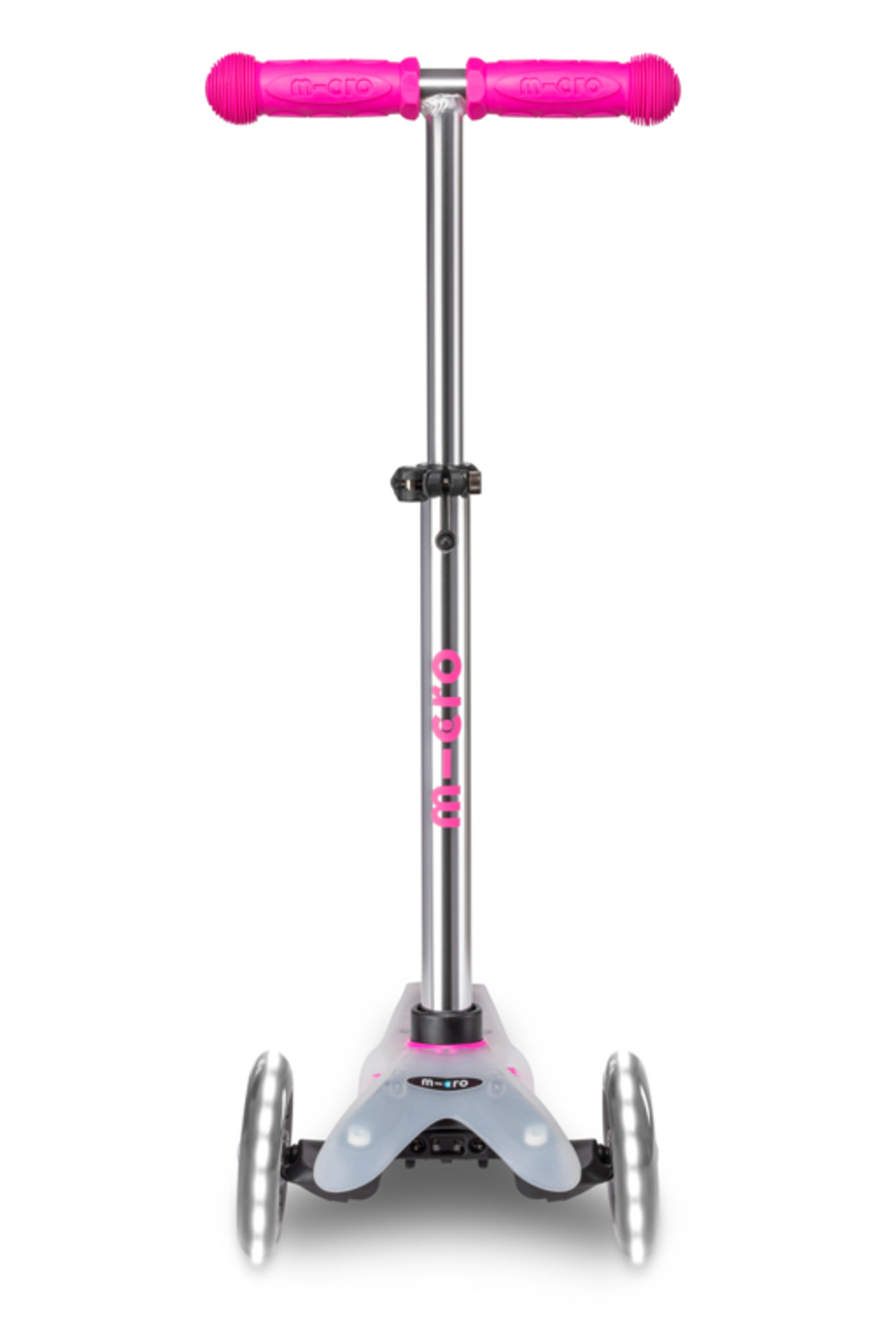 Самокат Mini Micro Deluxe Flux LED неоновый розовый