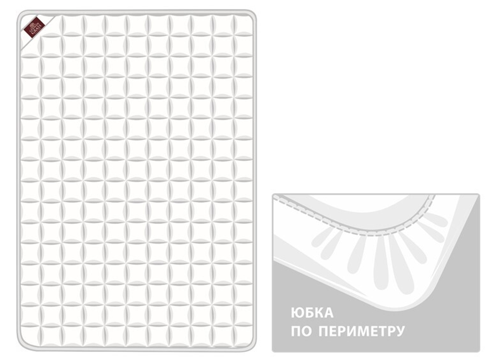 Наматрасник непромокаемый на резинке 180х200х40 German Grass Mattress Cotton Drysoft белый
