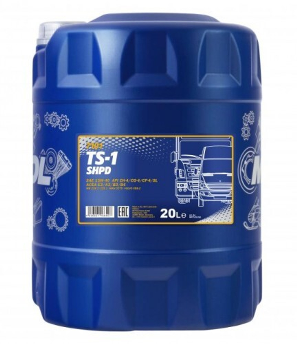 MANNOL TS-1 SHPD 7101 15W-40 CH-4/CG-4/CF-4/SL Масло моторное, 20л
