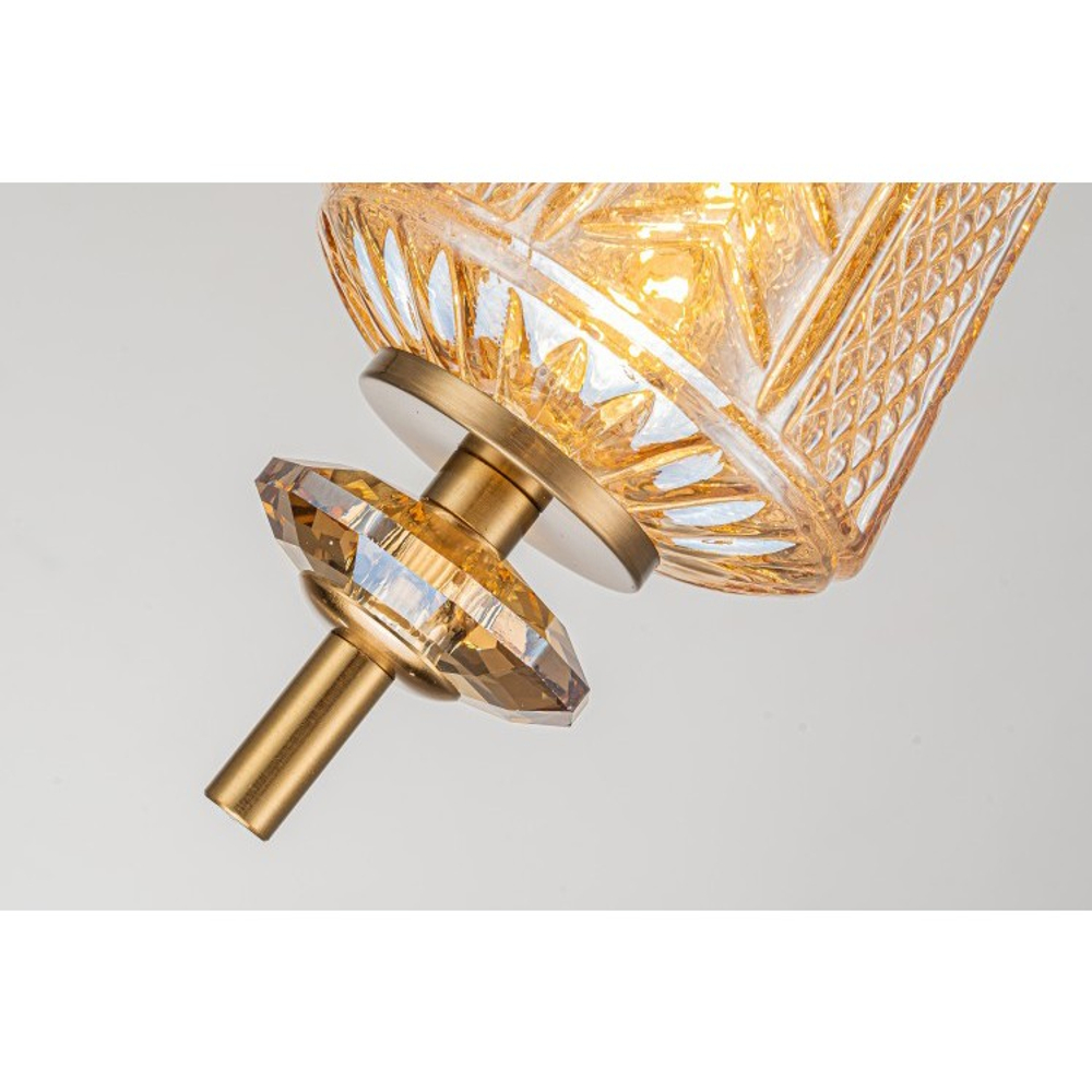 Светильник подвесной Belfast Herbison A1952 / A3 CA GL Золотой / Стекло / Янтарный