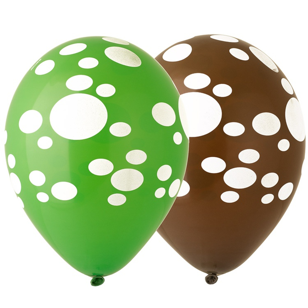 Шар латексный 35см Пятна Динозавра (Ассорти)