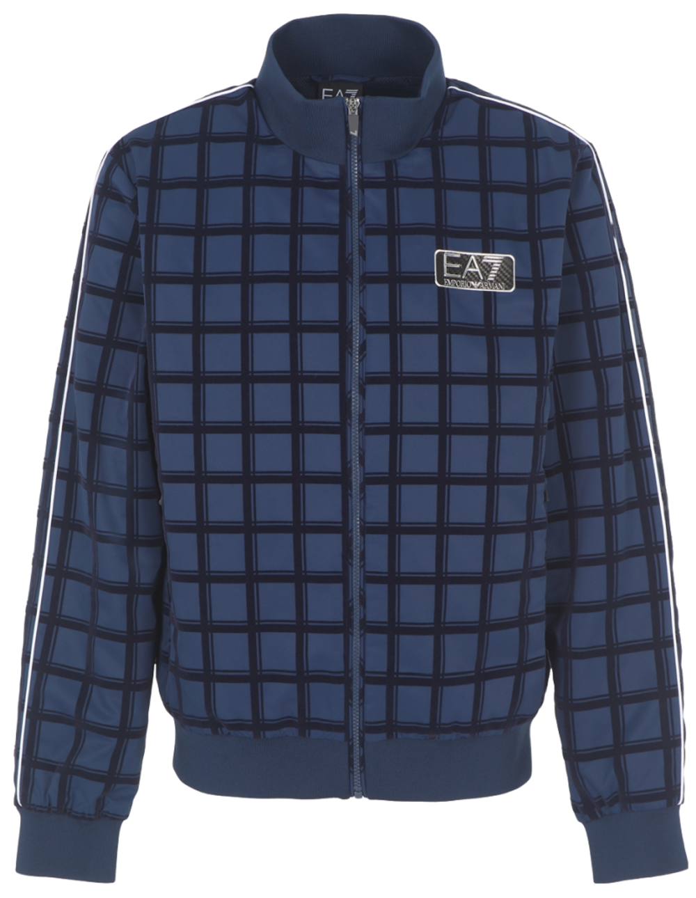 Куртка теннисная EA7 Man Woven Bomber - blue check