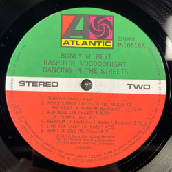 Винтажная виниловая пластинка LP Boney M. Бони М. , Best Rasputin, Voodoonight, Dancing In The Streets (Super Special Album) (Япония 1979) (Оби)