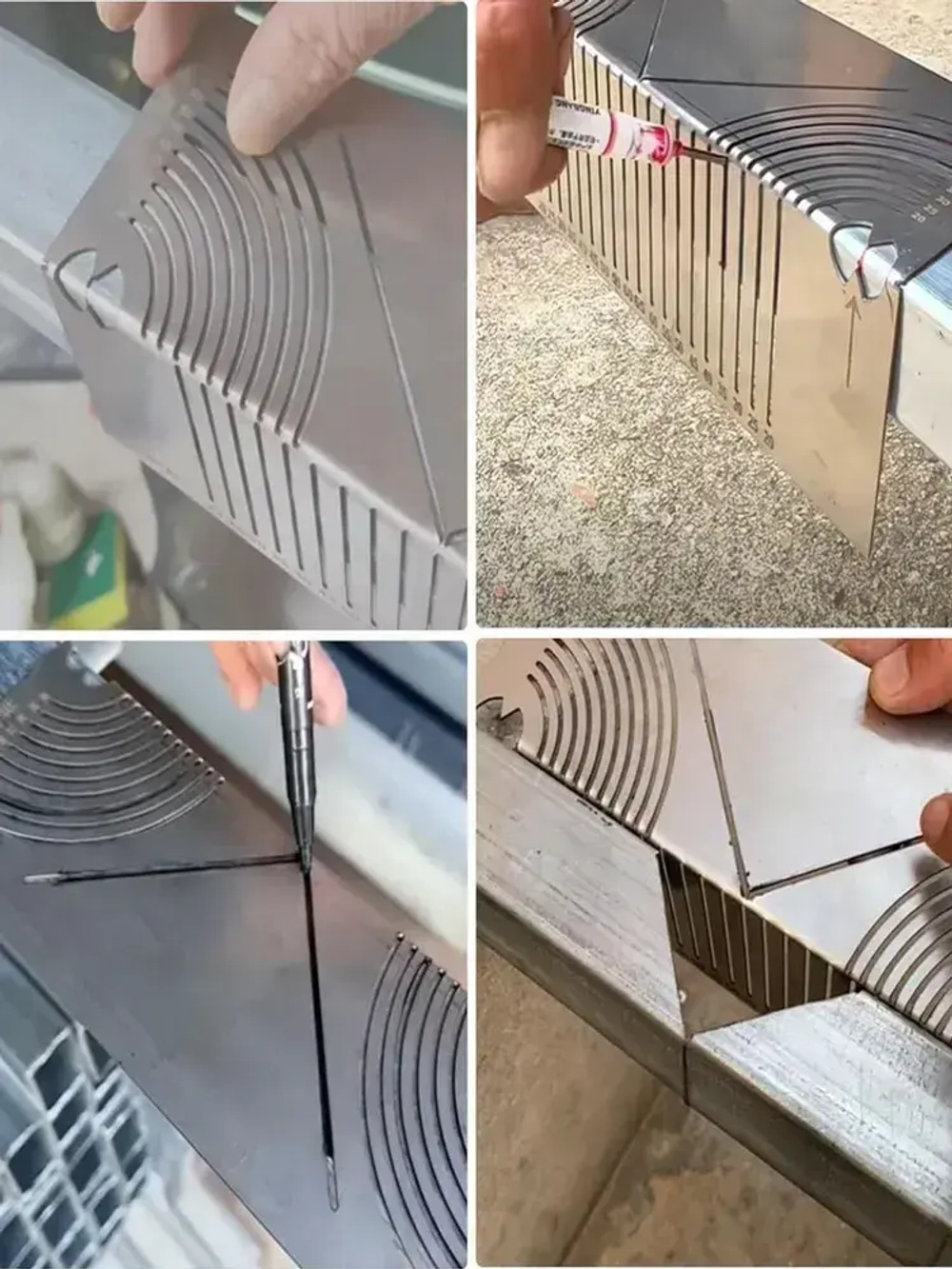 Угловая строительная линейка 3D / Угольник столярный разметочный / Линейка - угольник/20mm-65mm