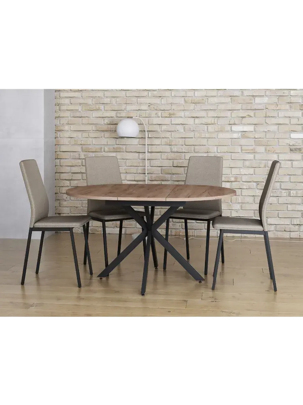 Стол кухонный обеденный круглый раздвижной 100х100х75,5 см