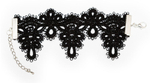 Чёрный кружевной браслет Delicati 2 (Размер: XS) (Цвет: черный)