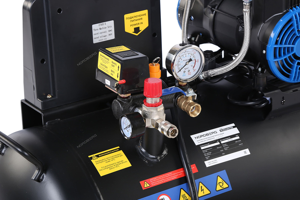 NORDBERG (NCEO160/750) Компрессор безмасляный 380 В, ресивер 160 л, 750 л/мин