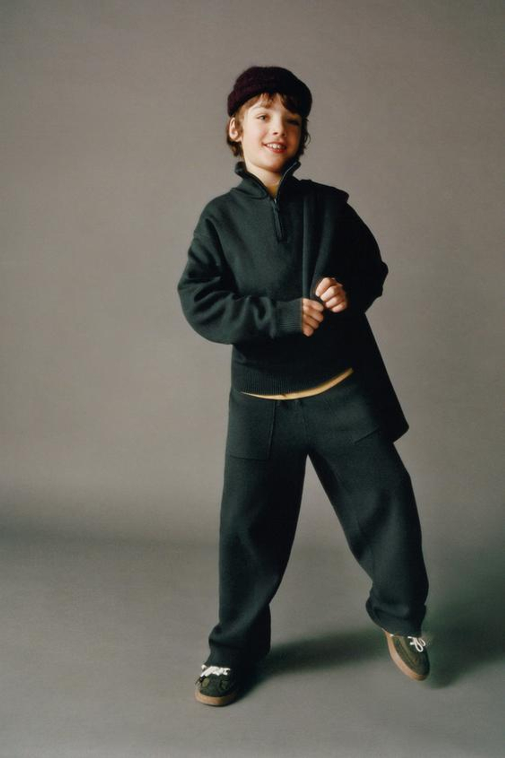 ZARA СВИТЕР С ЗАСТЕЖКОЙ-МОЛНИЕЙ, ЗЕЛЕНЫЙ