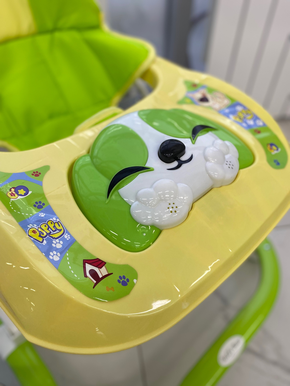 Ходунки SBL 5401 U (Teddy Bear), зеленый (силиконовые колеса)