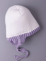 Шапка зимняя детская с помпонами и манишка