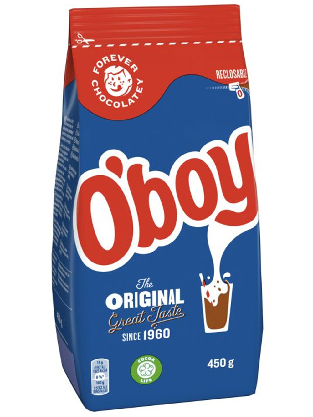 Cамый популярный в Финляндии какао-порошок O'boy Original 450 г, OBOY