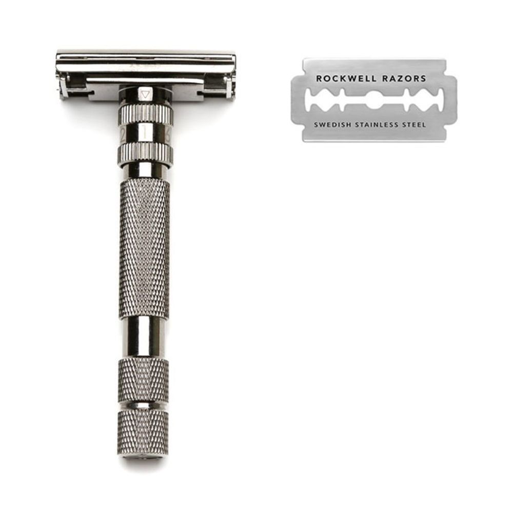Бритва Rockwell Model T темный хром (RR-MT-GM)