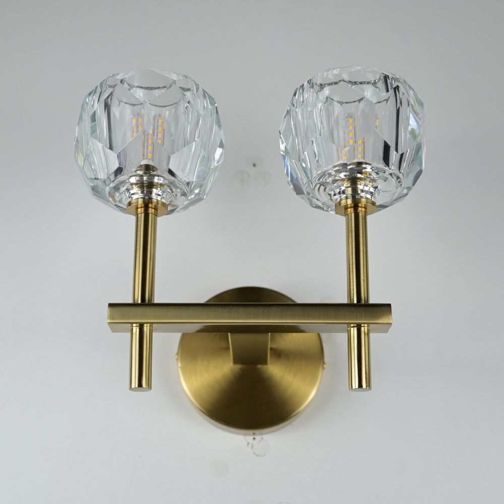 Бра Boule De Cristal Double Sconce Brass By Imperiumloft