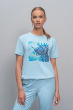 22699 Джемпер женский (голубой)