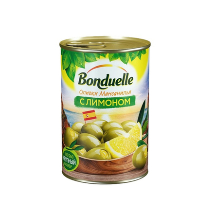 Оливки Мансанилья с лимоном Bonduelle 300 гр