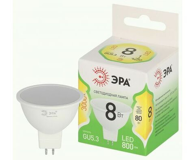 Лампочка светодиодная ЭРА GREEN LINE LED MR16-8W-830-GU5.3 GL GU5.3 8 Вт софит теплый свет