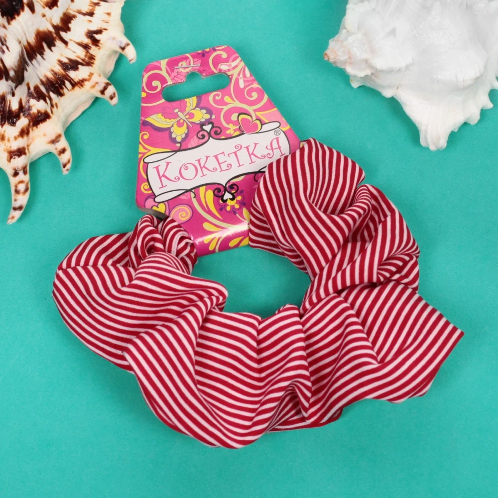 Резинка для волос «Collection School», принт полоска, микс 6 цветов, d-10см