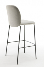 Стул барный с обивкой Scab Design Mentha Pop, антрацит, слоновая кость