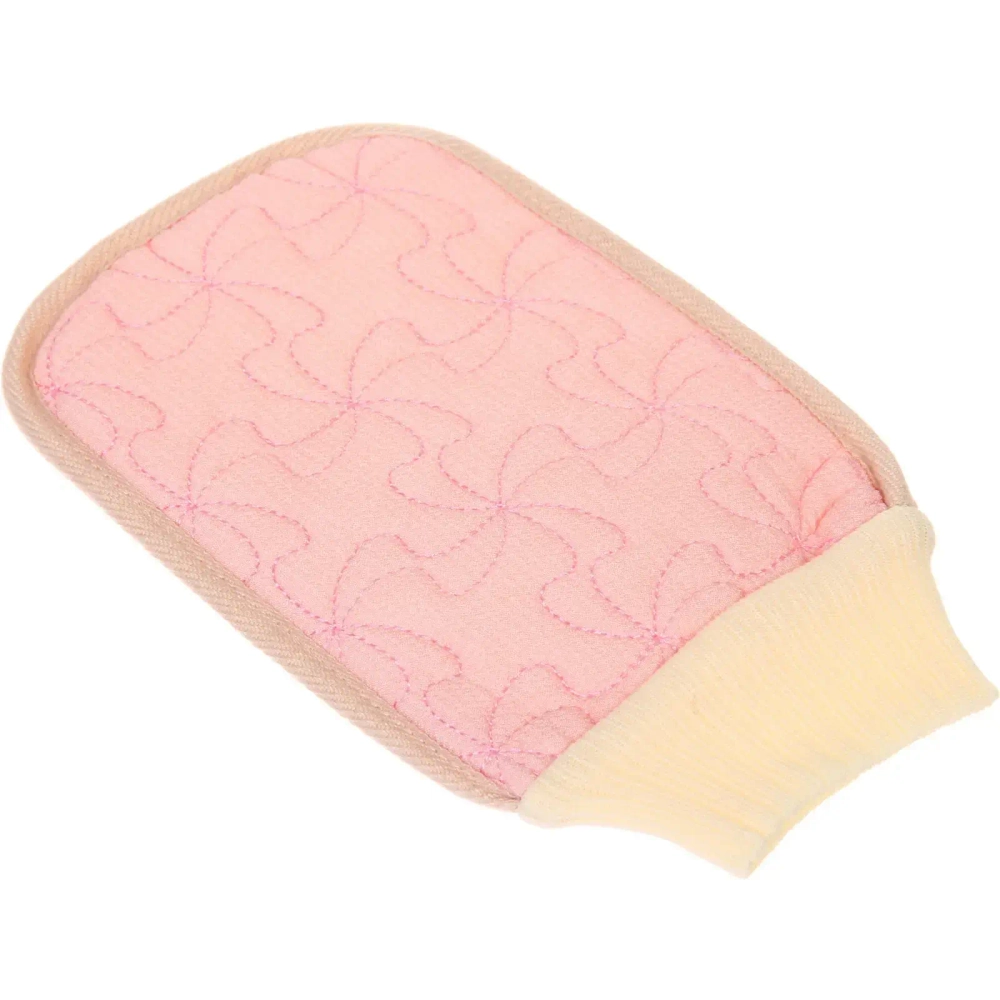 Мочалка - варежка для тела жёсткая «Premium - Lavita», цвет светло - розовый, 14*24см (ZIP пакет)