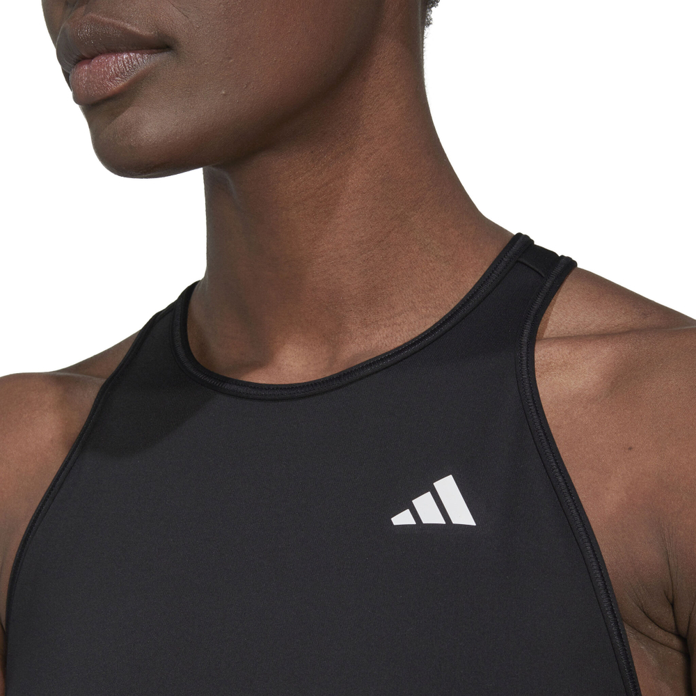 Женская теннисная майка adidas AEROREADY Made For Training 3-Stripes Crop Tank Top Women - Black, White