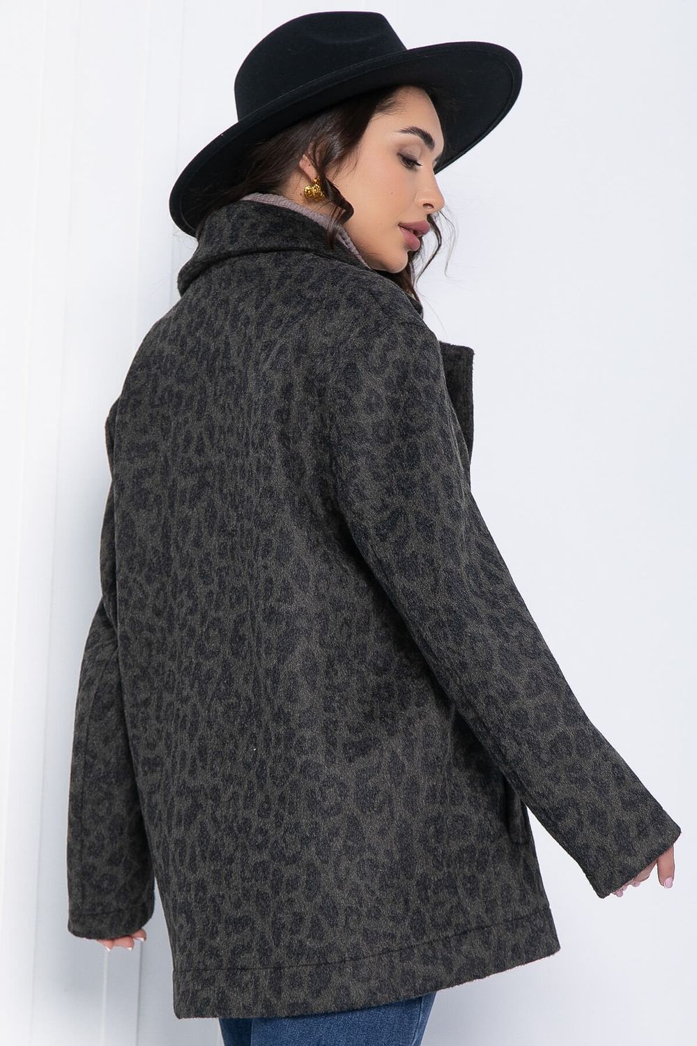 Пальто Я в теме (серый/лео) Б12632-7 LT Collection