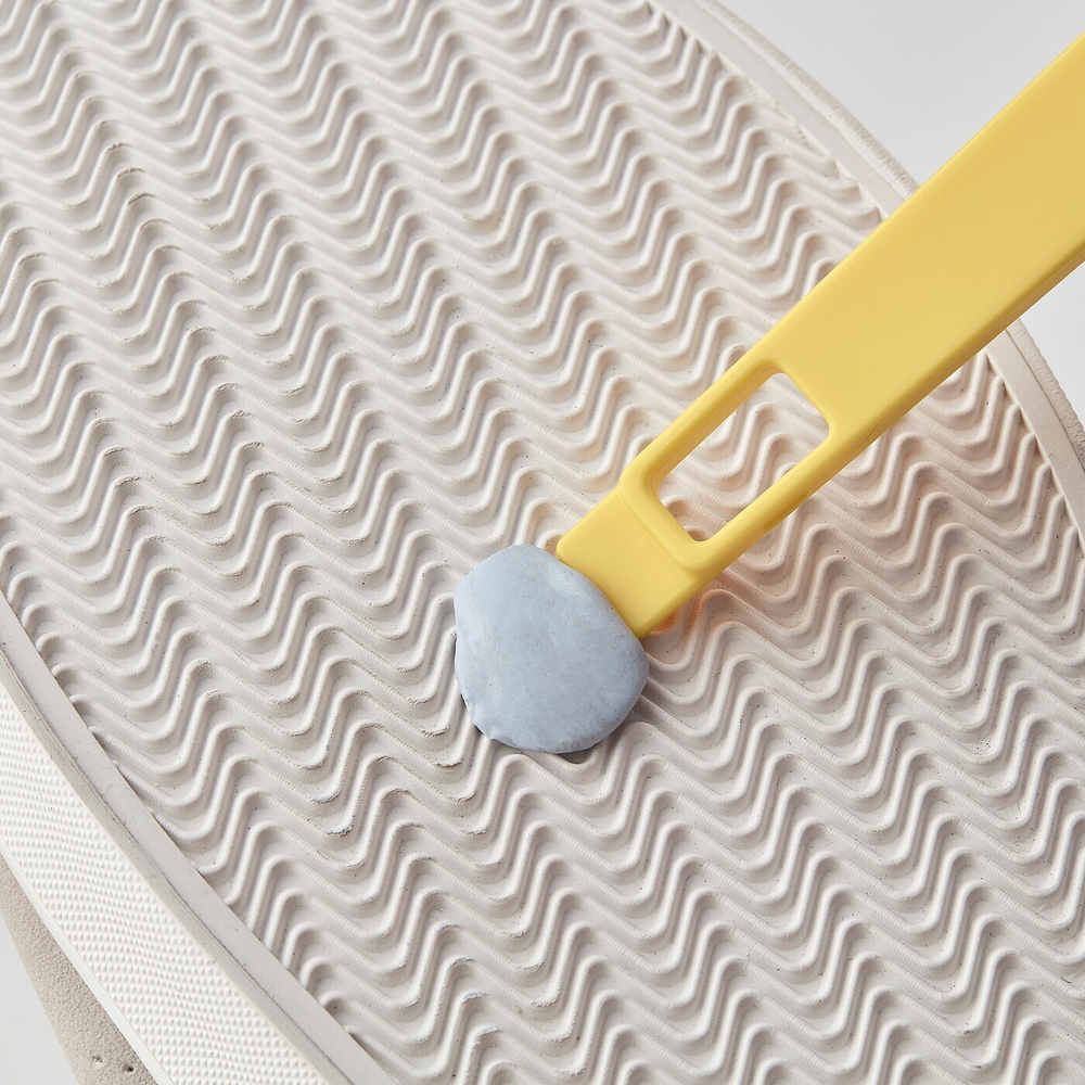 IKEA PEPPRIG  (ИКЕА ПЕППРИГ)  -  Щетка для обуви 2 в 1 с крахмалом, зеленый/желтый