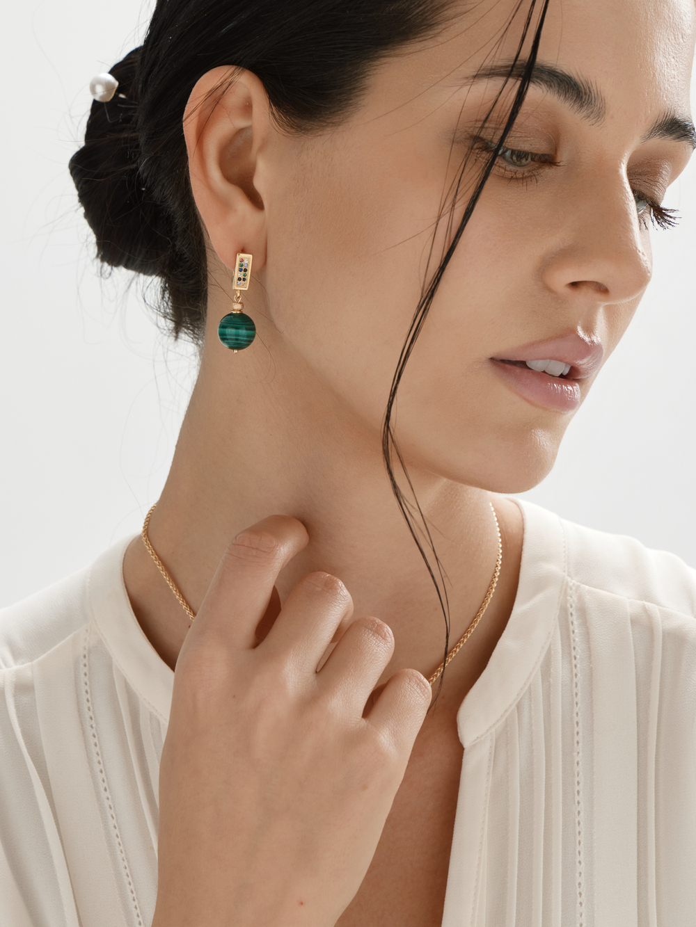 91004063 Серьги Selena Pearls